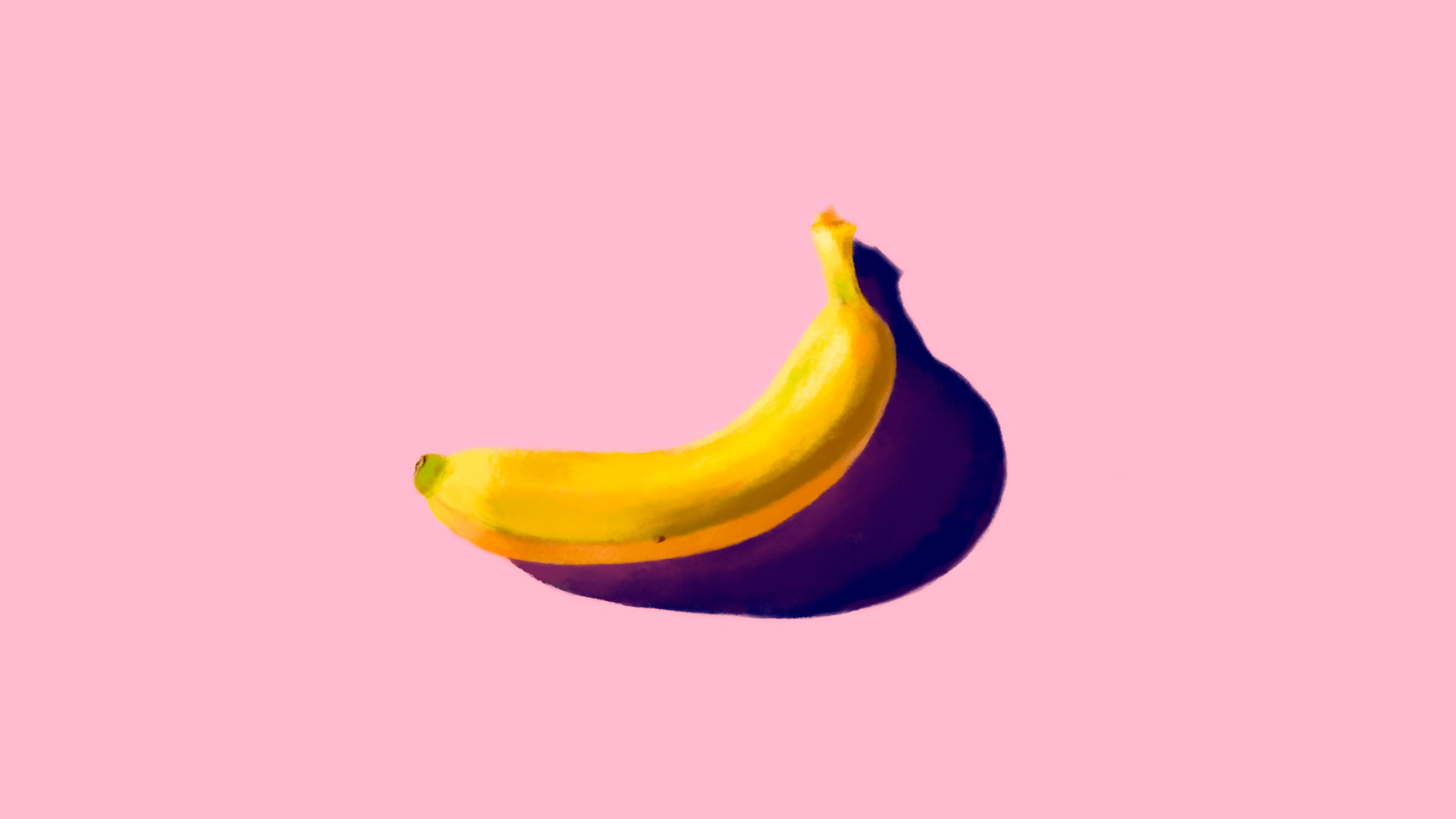 バナナをリアルタイムで描くデジタルイラストメイキング/Real Time Drawing a banana. Digital picture making.